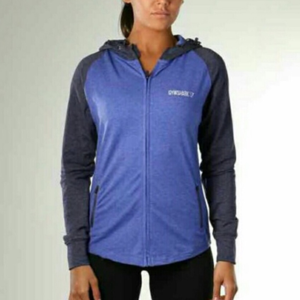 Gymshark Purple/blue zip up sweatshirt